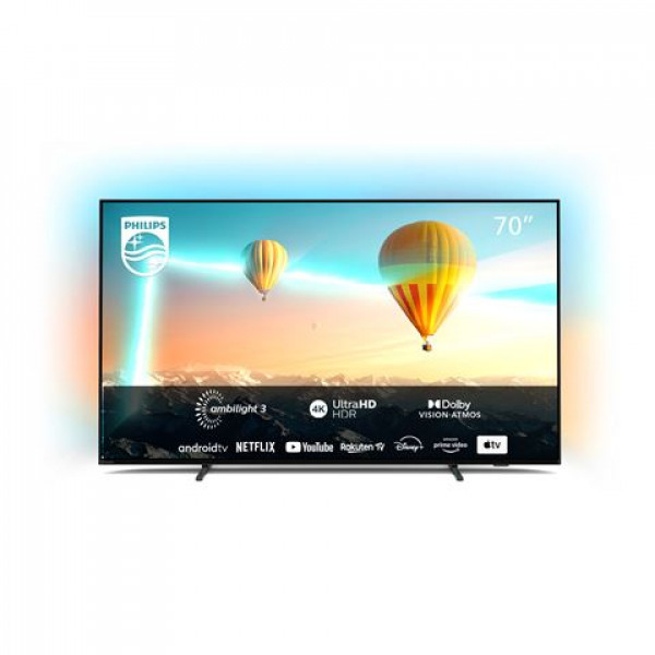 PHILIPS LED TV 75PUS800712, 4K, ANDROID, AMBILIGHT, CRNI