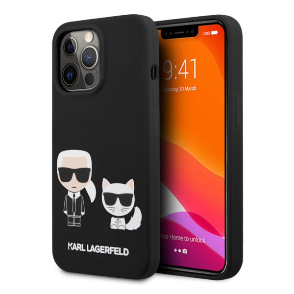 Torbica Karl Lagerfeld & Choupette za iPhone 13 Pro 6.1 crna (KLHCP13LSSKCK)