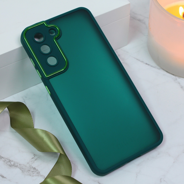 Torbica Shining Camera za Samsung G990B Galaxy S21 FE tamno zelena