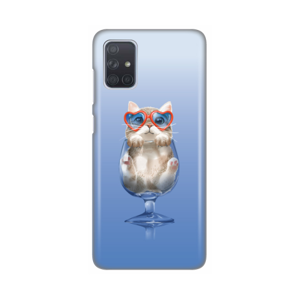 Torbica Silikonska Print za Samsung A715F Galaxy A71 Funny Cat