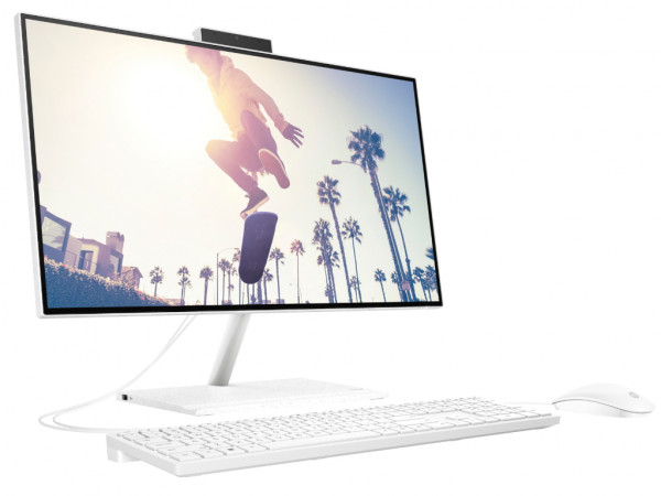 Računar HP 24-cb0050ny AiO/DOS/23.8'' FHD AG VA/Ryzen 5-5500U/8GB/512GB/bela