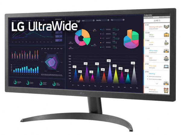 Monitor LG 26WQ500-B 26''/IPS,21:9/2560x1080/75Hz/5ms GtG/HDMIx2/freesync/crna