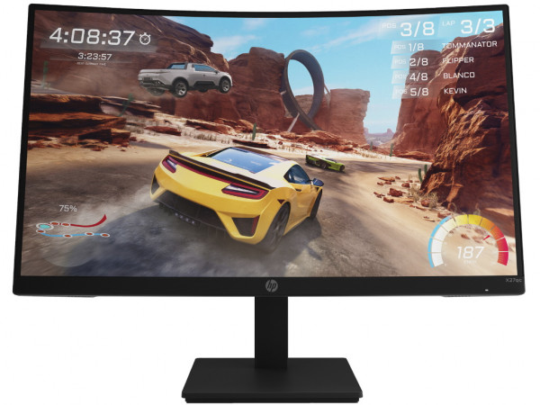Monitor HP X27qc Gaming 27'' VA zakrivljen 2560x1440 165Hz 1ms HDMI,DP FreeSync visina 2g