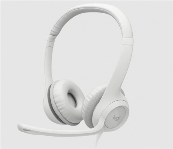 Slušalice LOGITECH H390, bele, USB