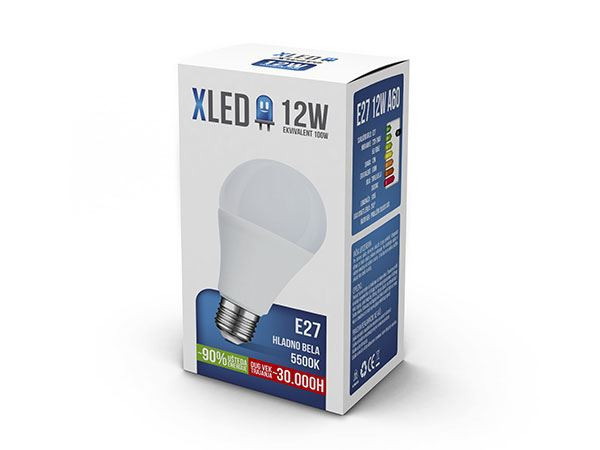 XLED Led Sijalica, E27 -12W, 220V, Hladno bela, 5500K, 1110Lm