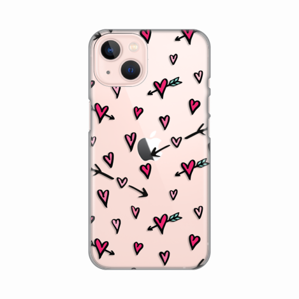 Torbica Silikonska Print Skin za iPhone 13 6.1 Hearts Pattern