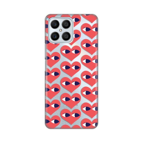 Torbica Silikonska Print Skin za Honor X8 Eye Heart Pattern