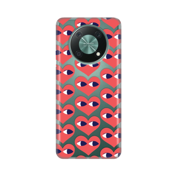 Torbica Silikonska Print Skin za Huawei Nova Y90 Eye Heart Pattern