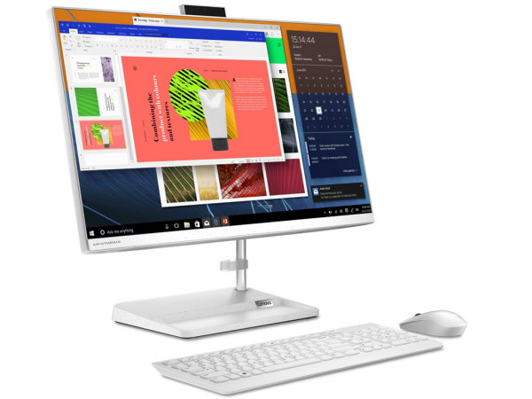 Računar LENOVO AIO 3 24ITL6 DOS/23.8''FHD/i3-1115G4/8GB/256GB SSD/UHD/USB mi i tastatura UK/bela