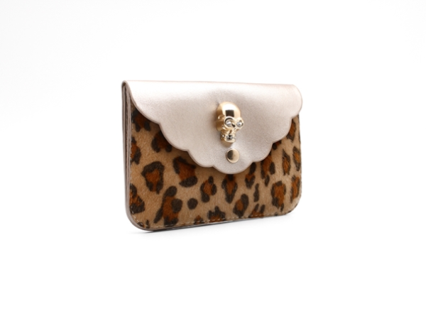 Torbica Lady bag skull leopard srebrna