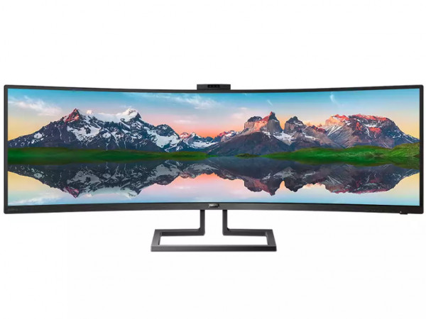 Monitor PHILIPS 499P9H 00 49'' VA,zakrivljen,32:9 5120x1440 70Hz 5ms GtG HDMIx2,DP,USB,RJ45 kamera