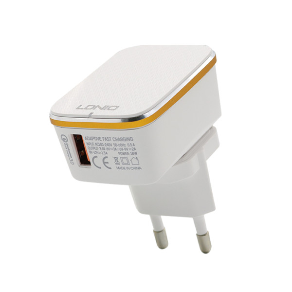 Kucni punjac LDNIO A1204Q USB 5V/3A FAST QC 3.0 microUSB beli