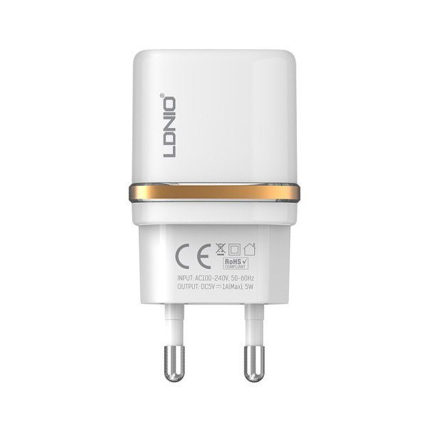Kucni punjac LDNIO DL-AC50 USB 5V/1A za Iphone lightning beli
