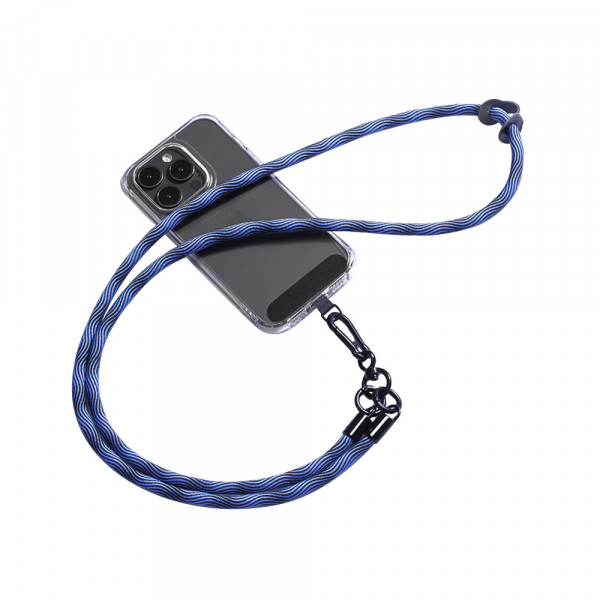 Privezak za telefon SHOULDER STRAP crno-plavi