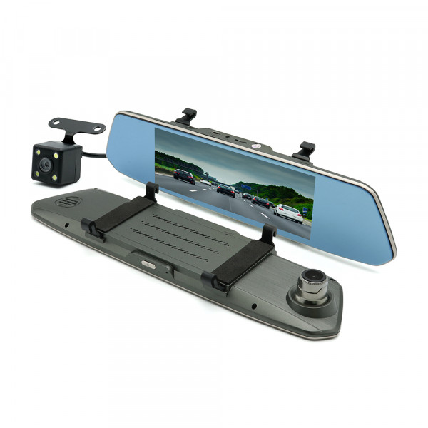 Auto kamera L1007 dual lens za retrovizor + rikverc kamera