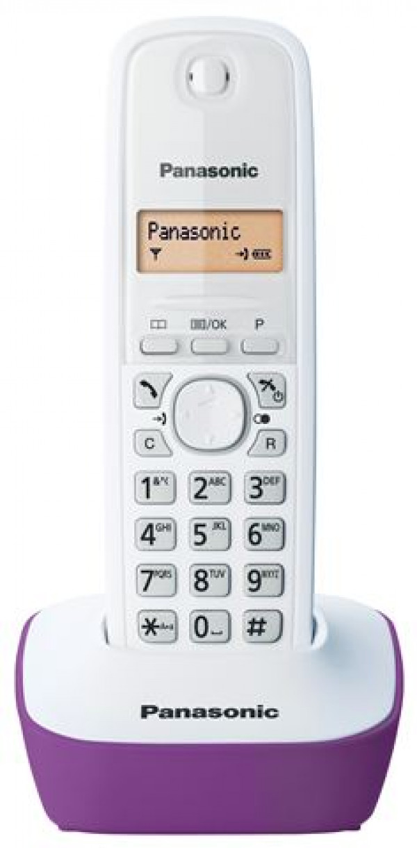 Bežični telefon PANASONIC telefon KX-TG1611FXF belo-ljubičasti