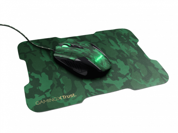 Miš+podloga TRUST GXT 781 Rixa /Camo/Gaming/zelena