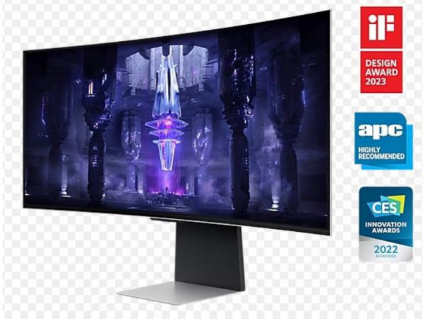 Monitor SAMSUNG LS34BG850SUXEN 34''/OLED,21:9,zakrivljen/3440x1440/175Hz/0,03ms GtG/HDMI,DP,USB/siva