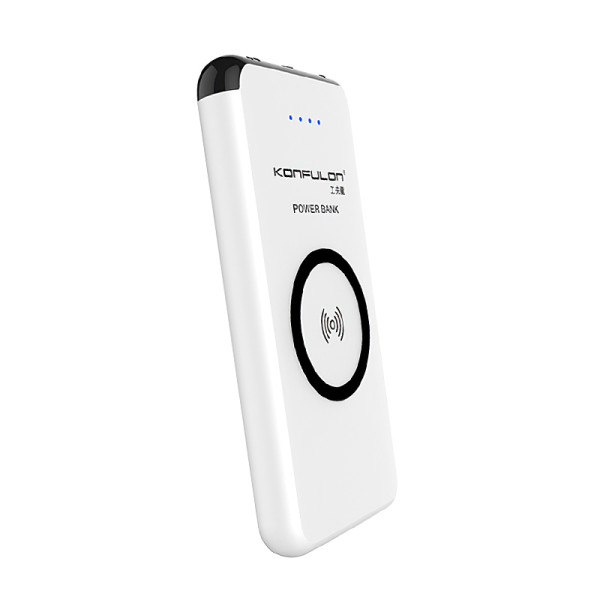 Power bank Konfulon 10000mAh M12W + QI Wireless punjenje beli