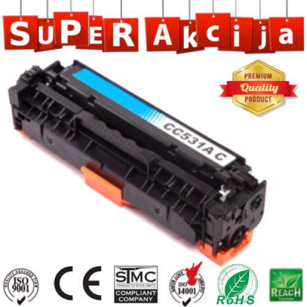 Toner PrinterMayin CC531A 304A CE411 Cyan za HP CP2025 CM2320 MFP/Canon LBP 7660CDN color laser 2800str