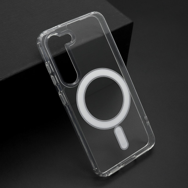 Futrola silikon MAGNETIC CONNECTION za Samsung S911B Galaxy S23 5G providna (bela)