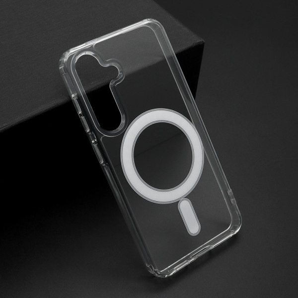 Futrola silikon MAGNETIC CONNECTION za Samsung S921B Galaxy S24 5G providna (bela)