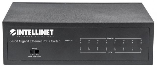 Intellinet Switch 8-Port Neupravljiv Gigabit Ethernet PoE 561204
