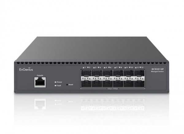 EnGenius 12-Port 10 Gigabit SFP+ Half-Rack Aggregate Fiber Switch