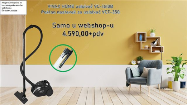 VIVAX HOME usisivač VC-1610B+VCT-350