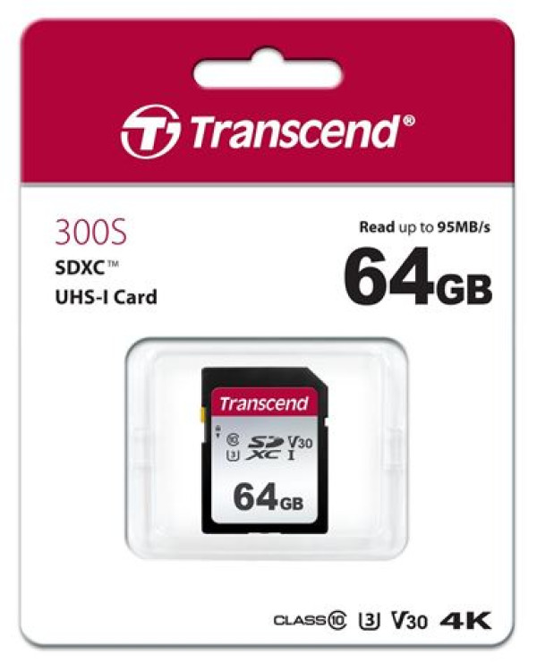 SD CARD 64GB TRANSCEND TS64GSDC300S