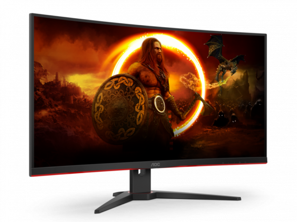 Monitor AOC CQ32G2SE/BK 31.5''/VA,zakrivljen/2560x1440/165Hz/1ms MPRT/HDMIx2,DP/freesync/zvučnici