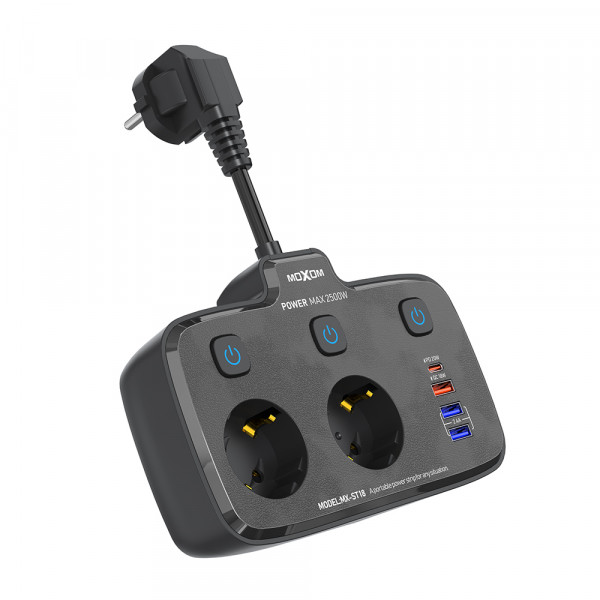 Produzni adapter Moxom MX-ST18 6u1 crni