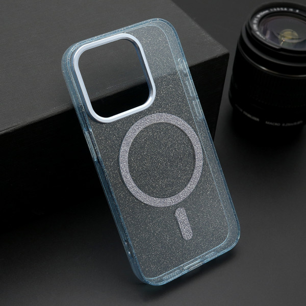Maska Futrola SPARKLING MagSafe za iPhone 15 Pro (6.1) plava