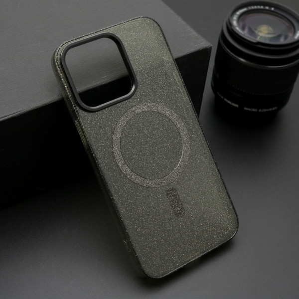 Maska Futrola SPARKLING MagSafe za iPhone 15 Pro Max (6.7) crna