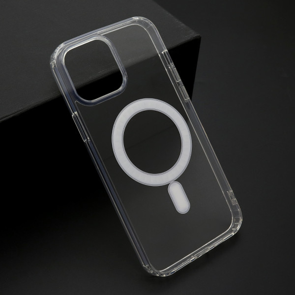 Futrola STANDARD MagSafe (sa IC) za iPhone 15 Pro Max (6.7)providna (bela)