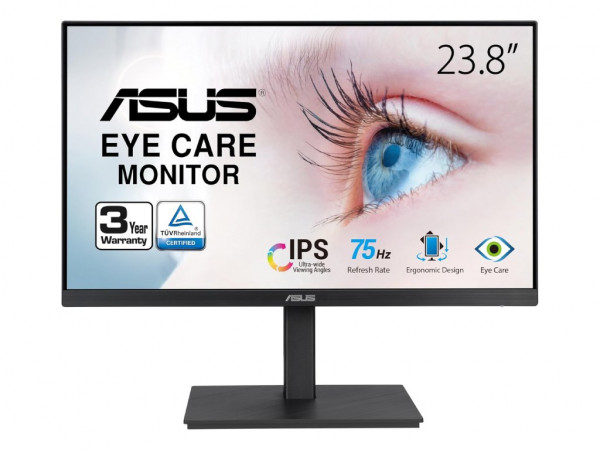 Monitor ASUS VA24EQSB 23,8''/IPS/1920x1080/75Hz/5ms GtG/VGA,HDMI,DP,USB/freesync/pivot/zvučnici