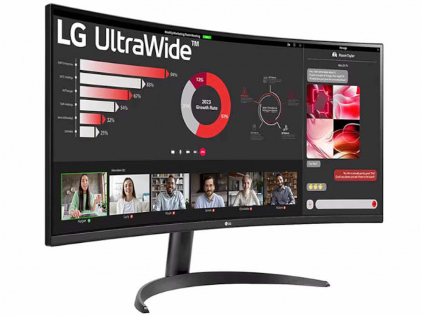 Monitor LG 34WR50QK-B.AEU 34''/VA,21:9,zakrivljen/3440x1440/100Hz/5ms GtG/HDMIx2,DP/crna