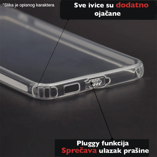 Maska Skin Silikon with pluggy za Samsung A56 5G/ A566B transparent