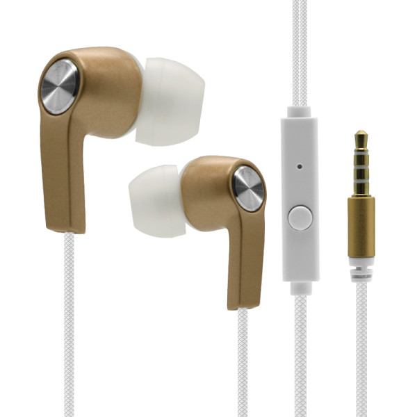 Handsfree slusalice OFIA univerzalne 3.5mm P36 belo-zlatne