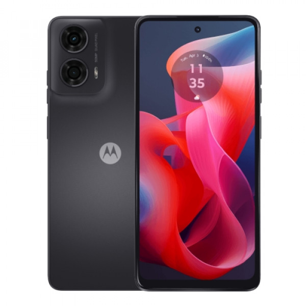 MOTOROLA G24 4/128GB, Crni (Matte Charcoal) + punjač + silikon