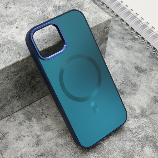 Futrola COLOR METAL MagSafe za iPhone 15 (6.1) plava