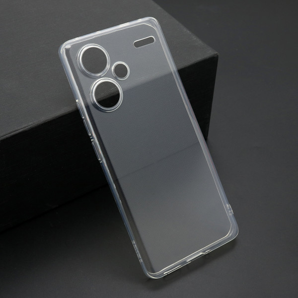 Maska za telefon Futrola ULTRA TANKI PROTECT silikon za Xiaomi Redmi Note 13 Pro Plus 5G providna (bela)