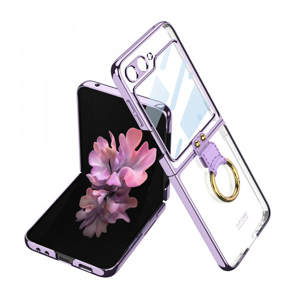 Futrola RING LINES za Samsung F741B Galaxy Z Flip 6 5G ljubicasta