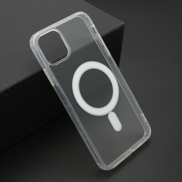 Futrola silikon MAGNETIC CONNECTION za iPhone 11 Pro Max (6.5) providna (bela)