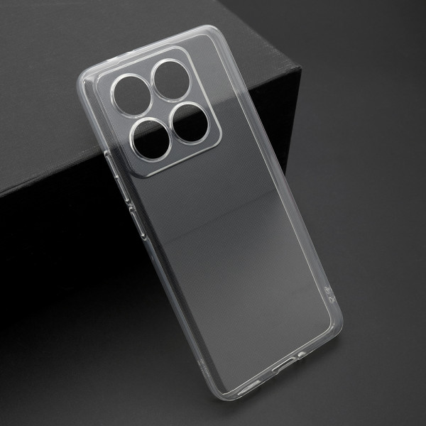 Maska za telefon Futrola ULTRA TANKI PROTECT silikon za Xiaomi 14T Pro providna (bela)