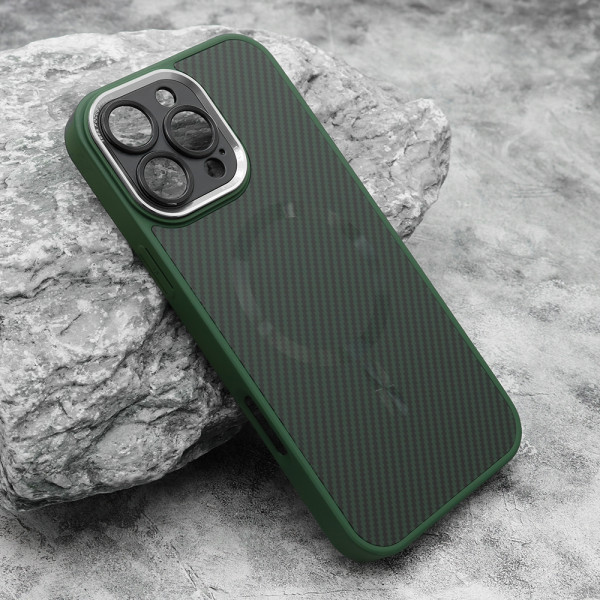 Futrola CARBON MagSafe za iPhone 16 Pro Max (6.9) zelena