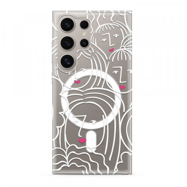 Futrola silikonska PRINT MagSafe za Samsung S928B Galaxy S24 Ultra 5G faces