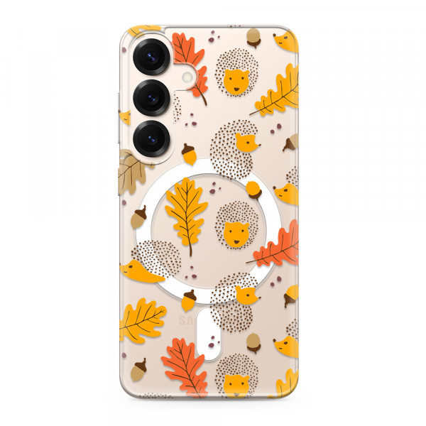 Futrola silikonska PRINT MagSafe za Samsung S931B Galaxy S25 5G leaves
