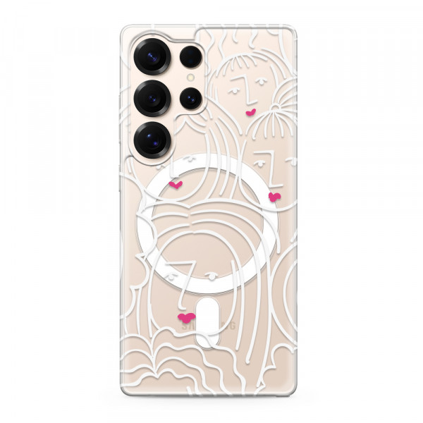 Futrola silikonska PRINT MagSafe za Samsung S938B Galaxy S25 Ultra 5G faces