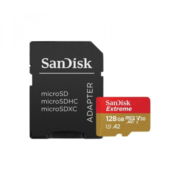 SanDisk SDXC 128GB Extreme micro 190MB/s A2 C10 V30 UHS-I U3 +adapter